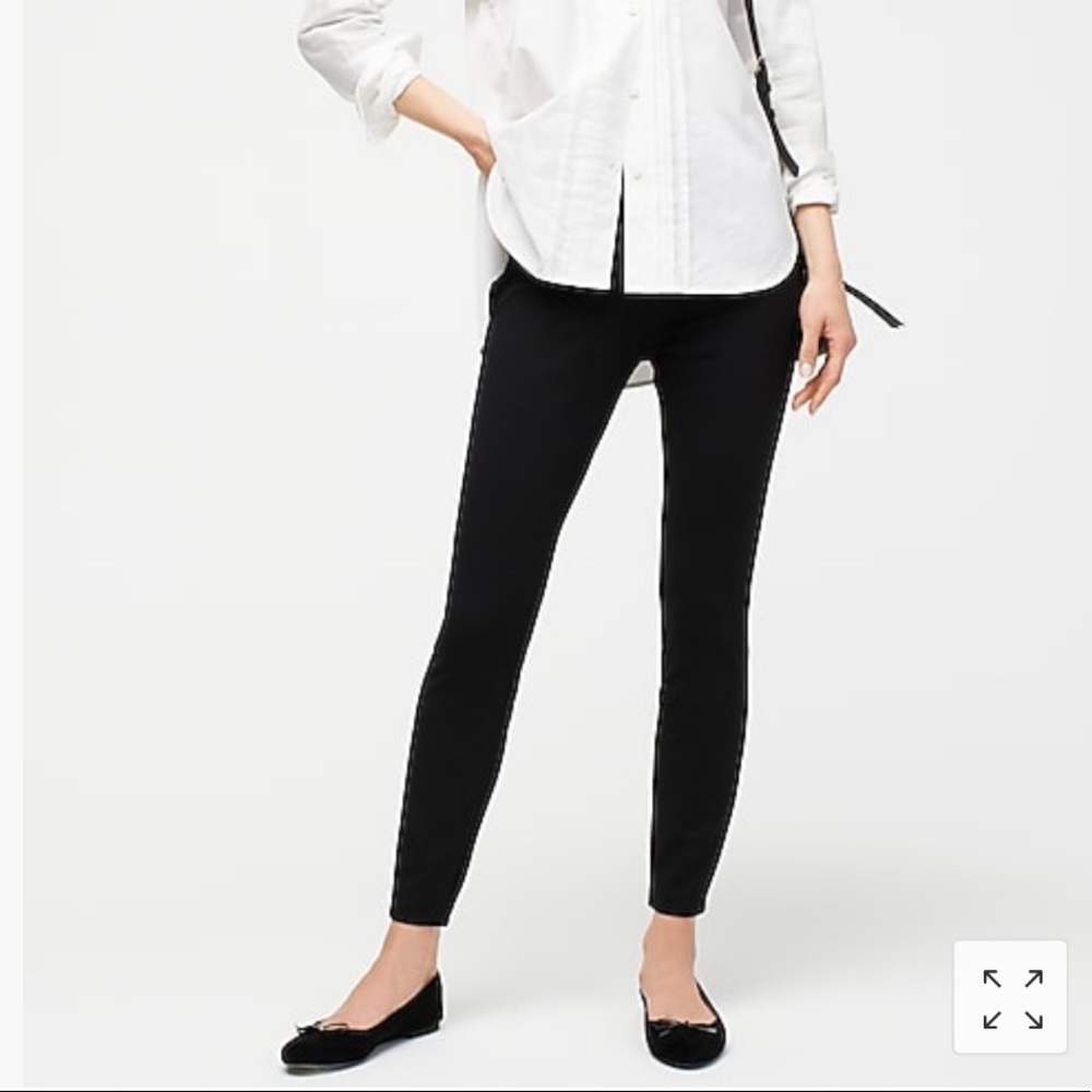 NWT J. Crew Black Any Day Pant In Stretch Ponte